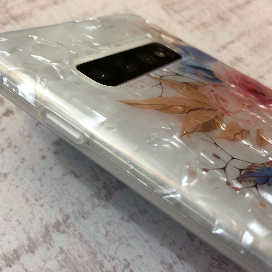 Galaxy S10 シェル風 花 ソフトケース カバー 半透明 スマホ/家電/カメラのスマホアクセサリー(Androidケース)の商品写真