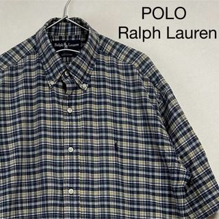 ラルフローレン(Ralph Lauren)の古着 90s POLO Ralph Lauren 半袖 BDシャツ チェック(シャツ)