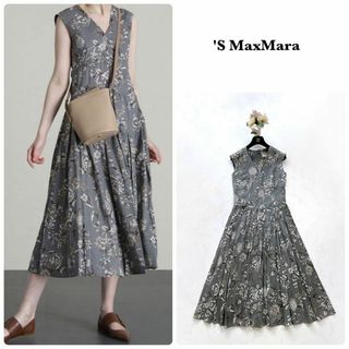 エスマックスマーラ('S Max Mara)の【'S MaxMara】ピュアコットンボイルドレス　ノースリーブワンピース　40(ロングワンピース/マキシワンピース)