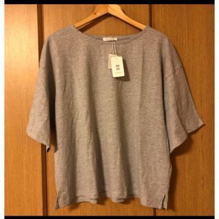 半袖カットソー　L   グレー(Tシャツ(半袖/袖なし))