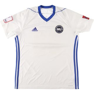 アディダス(adidas)の古着 アディダス adidas CLIMA COOL Vネック サッカーユニフォーム ゲームシャツ メンズM  /eaa442252(Tシャツ/カットソー(半袖/袖なし))