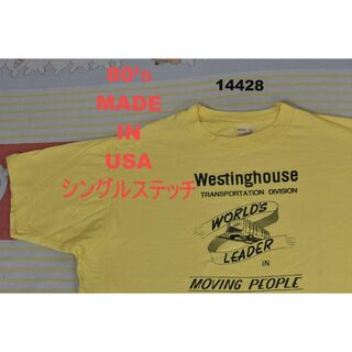 80’ｓ Tシャツ t14428 USA製 シングルステッチ ビンテージ 00(Tシャツ/カットソー(半袖/袖なし))