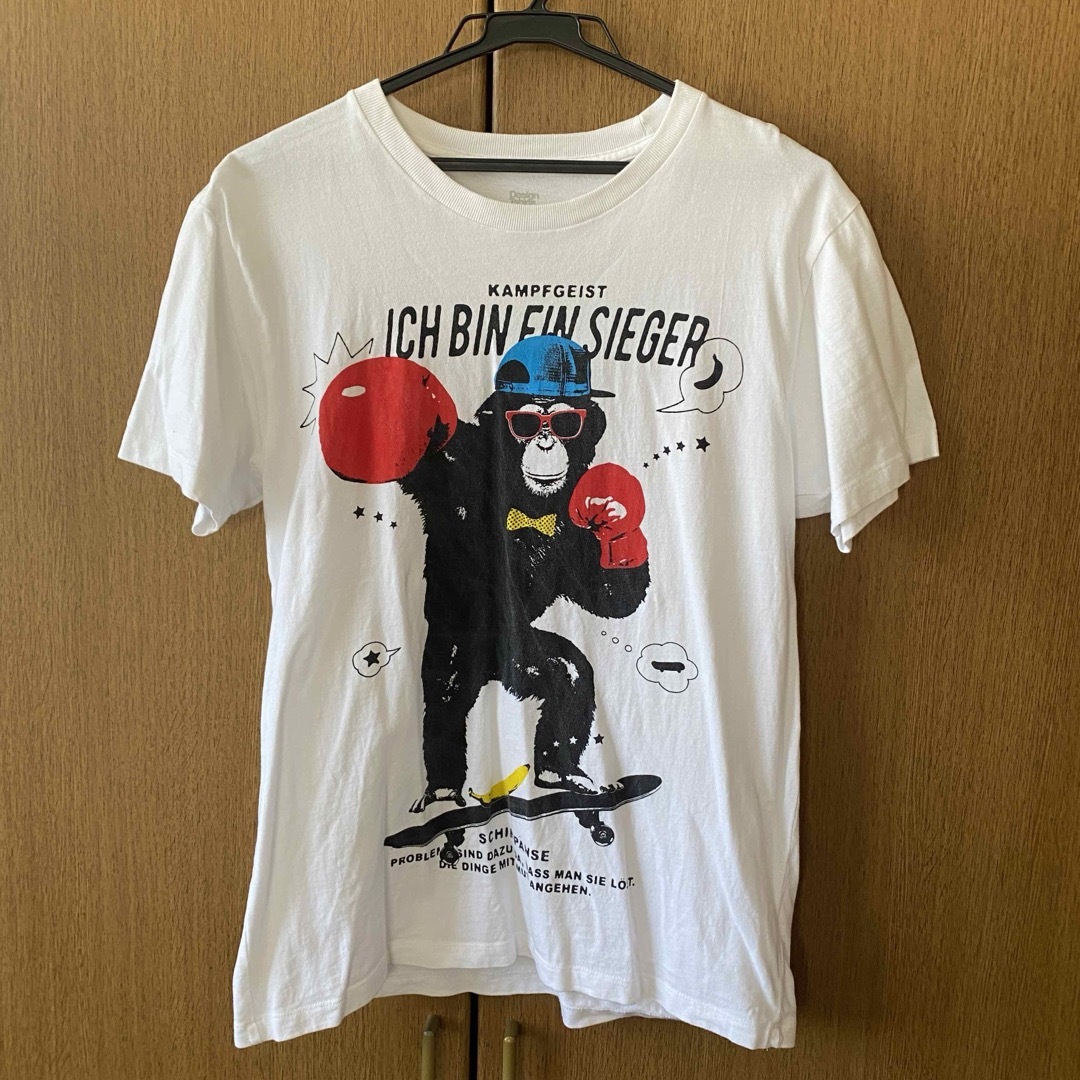 グラニフ　チンパンジー　Tシャツ　白　M メンズのトップス(Tシャツ/カットソー(半袖/袖なし))の商品写真