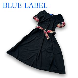 ブルーレーベルクレストブリッジ(BLUE LABEL CRESTBRIDGE)の【BLUE LABEL】クレストブリッジ チェックカットソー ワンピース半袖(ロングワンピース/マキシワンピース)