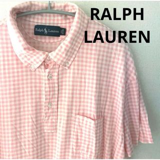 ラルフローレン(Ralph Lauren)のRALPH LAUREN 半袖　ポロシャツ　チェック　ピンク　XXL ラルフ(ポロシャツ)