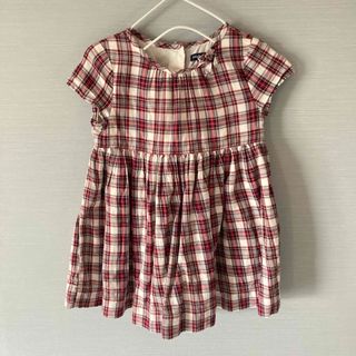 ベビーギャップ(babyGAP)のbaby GAP 90cm チェック　ワンピース　赤系(ワンピース)