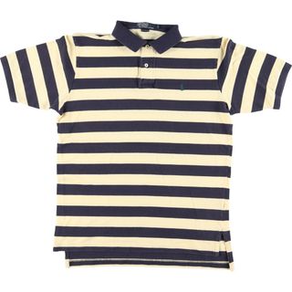 ラルフローレン(Ralph Lauren)の古着 ラルフローレン Ralph Lauren POLO by Ralph Lauren 半袖 ボーダー ポロシャツ メンズL /eaa442403(ポロシャツ)