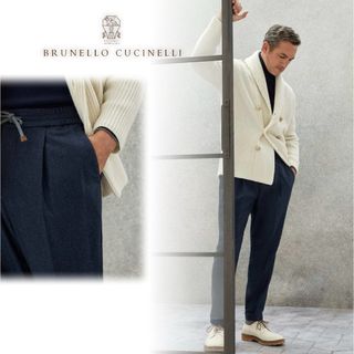 BRUNELLO CUCINELLI - M30★極美品★23-24AW★極上ウール デニムエフェクト ブルネロクチネリ