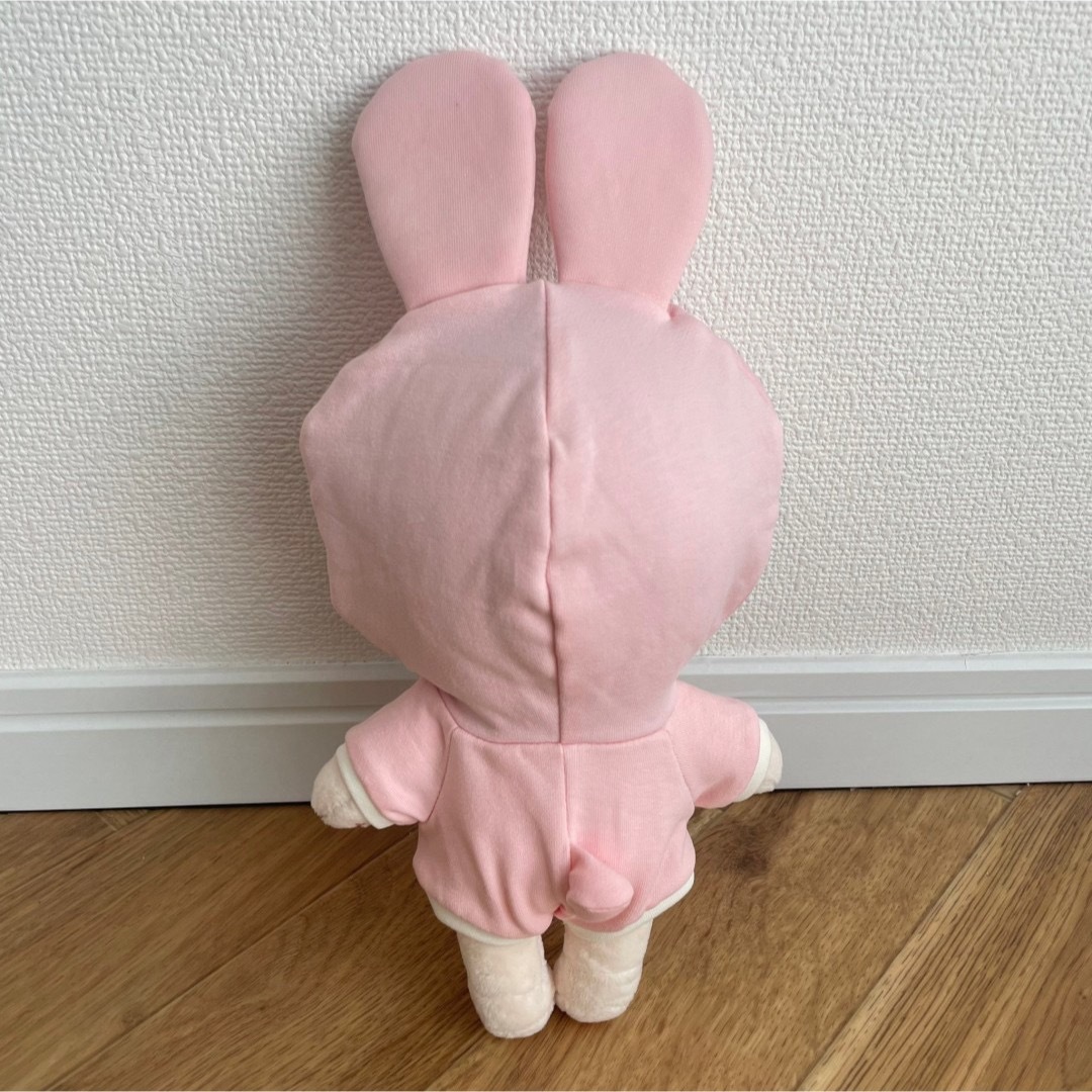 ぬい服 うさぎ 20cm ピンク オールインワン ぬいぐるみ 韓国 可愛い エンタメ/ホビーのタレントグッズ(アイドルグッズ)の商品写真