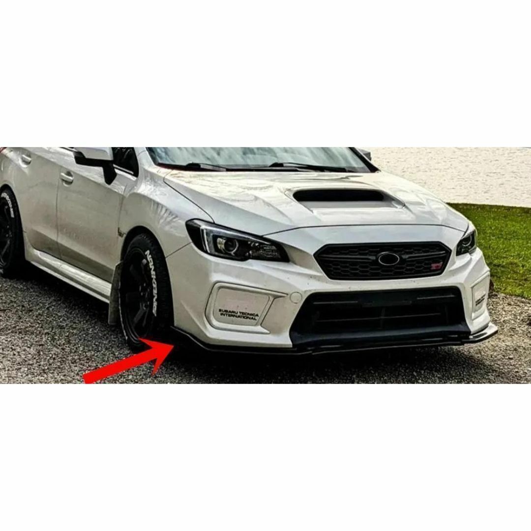 【ブラック】WRX STI S4 VAB VAG 専用設計 フロントスポイラー 自動車/バイクの自動車(車種別パーツ)の商品写真