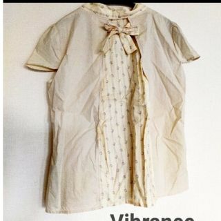 ★Vibrance Sサイズトップス　日本製　半袖ブラウス(シャツ/ブラウス(半袖/袖なし))