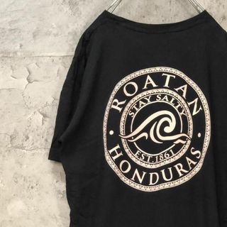 ROATAN HONDURAS 波 バックプリント Tシャツ(Tシャツ/カットソー(半袖/袖なし))