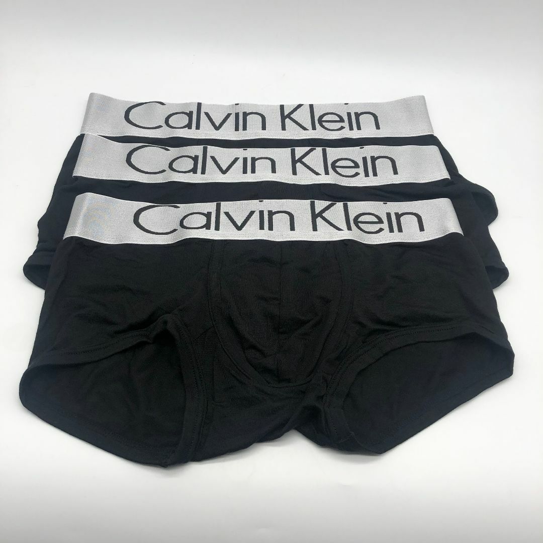 ck Calvin Klein(シーケーカルバンクライン)の カルバンクライン　ボクサーパンツセット　XL　黒3点セット メンズのアンダーウェア(ボクサーパンツ)の商品写真