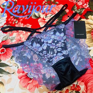 ラヴィジュール(Ravijour)の★Ravijour★花柄レース★クロッチサテンショーツ★パンツ下着ウエストコード(ショーツ)