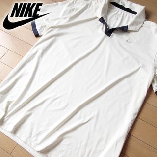 ナイキ(NIKE)の美品 XL ナイキ NIKE メンズ 半袖ポロシャツ ホワイト(ポロシャツ)