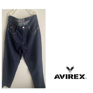 アヴィレックス(AVIREX)の90s  AVIREX デニム ワイド バギーパンツ W36 新品(デニム/ジーンズ)