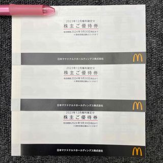 マクドナルド　株主優待(レストラン/食事券)