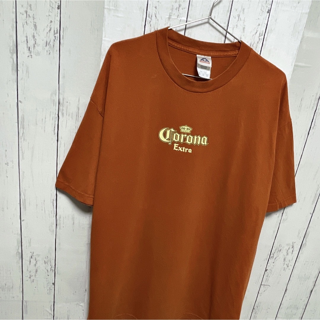 VINTAGE(ヴィンテージ)のALSTYLE　90s　Tシャツ　XL　テラコッタ　コロナビール　USA古着 メンズのトップス(Tシャツ/カットソー(半袖/袖なし))の商品写真