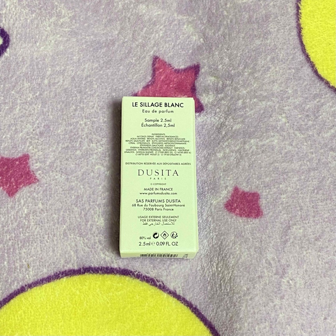DUSITA ドゥシタ LE SILLAGE BLANC 2.5ml コスメ/美容の香水(ユニセックス)の商品写真