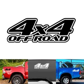 【ホワイトSサイズ】4✕4 OFF ROAD　転写式ステッカー(その他)