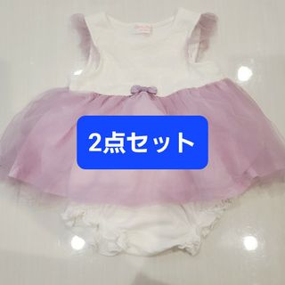 シャーリーテンプル(Shirley Temple)のシャーリーテンプル　上下セット　チュール　レース　スカート　ワンピース　夏服(ワンピース)