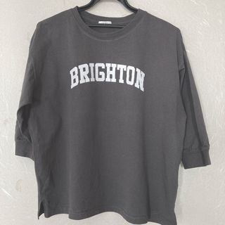 ハニーズ  コットン カレッジプリントTシャツ 七分