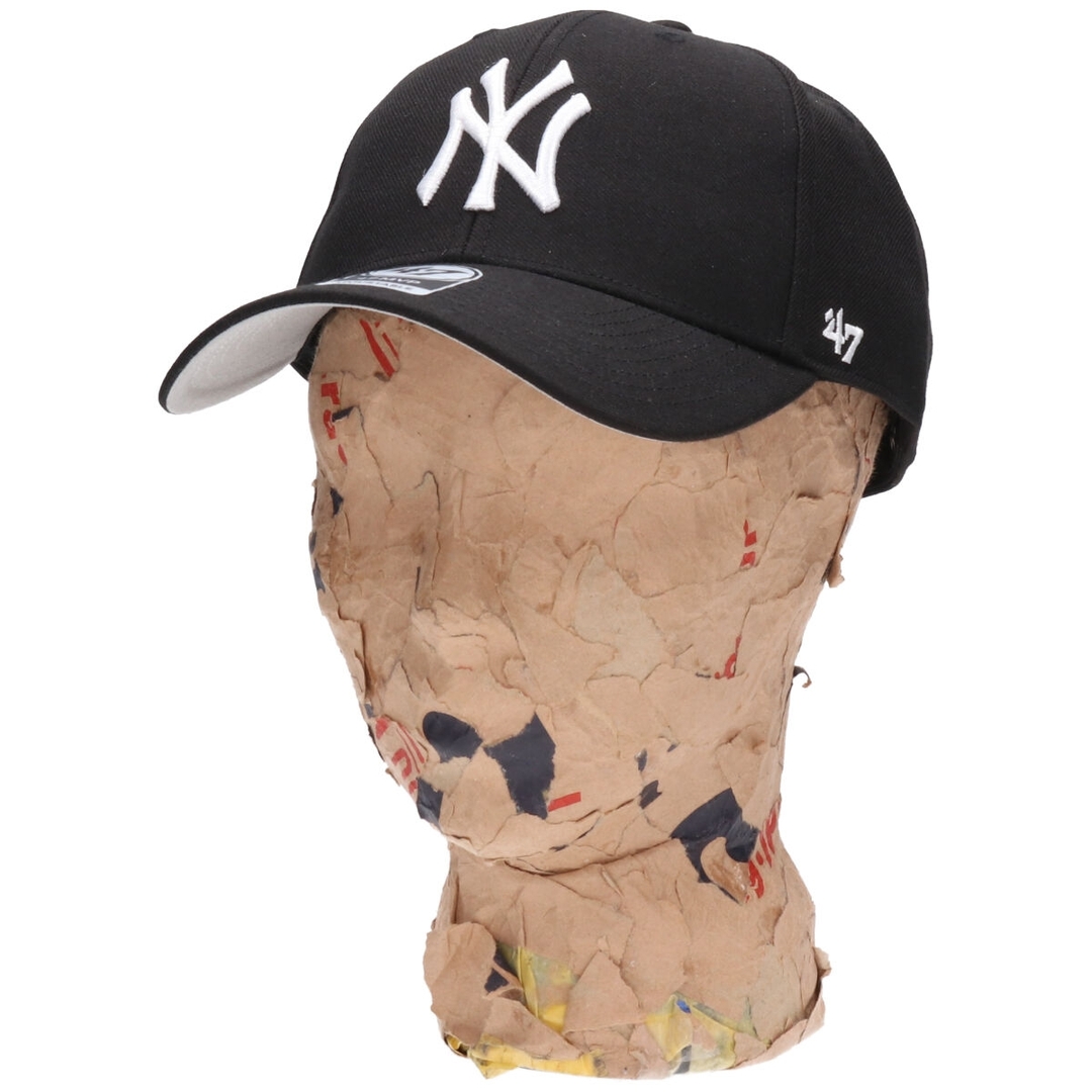 ブラック 47 MVP MLB NEW YORK YANKEES ニューヨークヤンキース BBキャップ OSFA【01】【MVP17WBV BLK】/jae000010 レディースの帽子(キャップ)の商品写真
