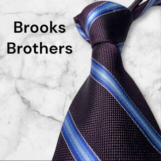 ブルックスブラザース(Brooks Brothers)の769.Brooks Brothers ネクタイ　ストライプ　シルク ネイビー(ネクタイ)