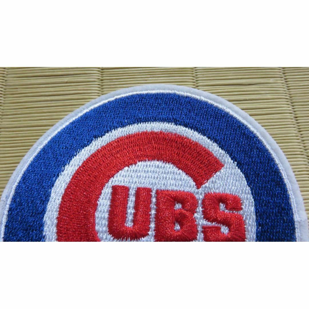 青赤白Cubs円型シカゴ・カブス野球ベースボールワッペン激渋■アメリカDIY衣類 スポーツ/アウトドアの野球(応援グッズ)の商品写真