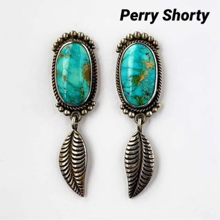 ナバホ族 Perry Shorty ペリーショーティー ターコイズ ピアス 希少