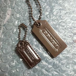 中古 COACH チャーム 金属 タグ キーホルダー コーチ(キーホルダー)