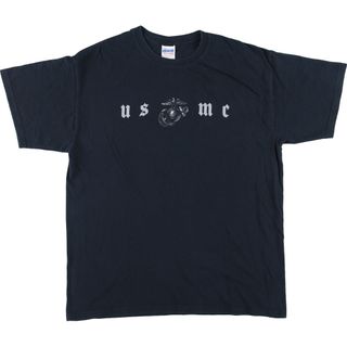 古着 ギルダン GILDAN USMC アメリカ海兵隊 プリントTシャツ メンズL /eaa410341(Tシャツ/カットソー(半袖/袖なし))