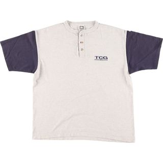 古着 90年代 COTTON DELUXE ヘンリーネックTシャツ メンズXL ヴィンテージ /eaa442193(Tシャツ/カットソー(半袖/袖なし))