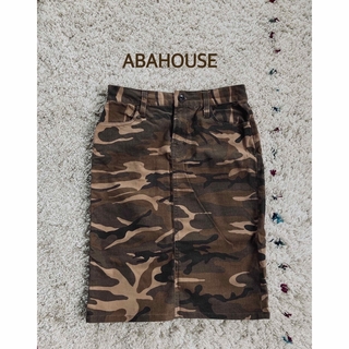 ABAHOUSE - 【ABAHOUSE】カモフラタイトスカート【ミリタリー  膝丈  スカート】