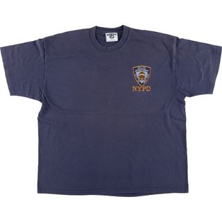 リー(Lee)の古着 90年代 リー Lee NYPD ニューヨーク市警 プリントTシャツ USA製 メンズXL ヴィンテージ /eaa442960(Tシャツ/カットソー(半袖/袖なし))