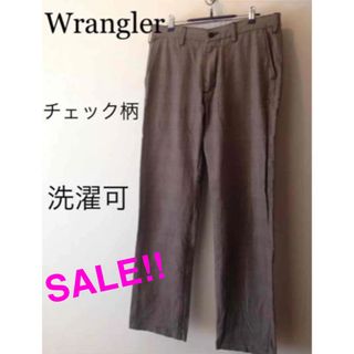 ラングラー(Wrangler)の美品✨ wrangler  千鳥柄コットンスラックス 春夏秋(スラックス)