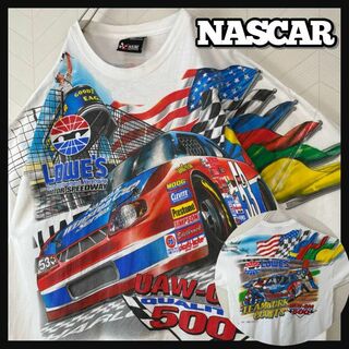 激レア NASCAR ナスカー Tシャツ レーシング 全面プリント ビックサイズ(Tシャツ/カットソー(半袖/袖なし))