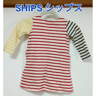 シップス(SHIPS)のSHIPS　シップス　ボーダー　長袖　Tシャツ　トップス　ワンピース　100(ワンピース)