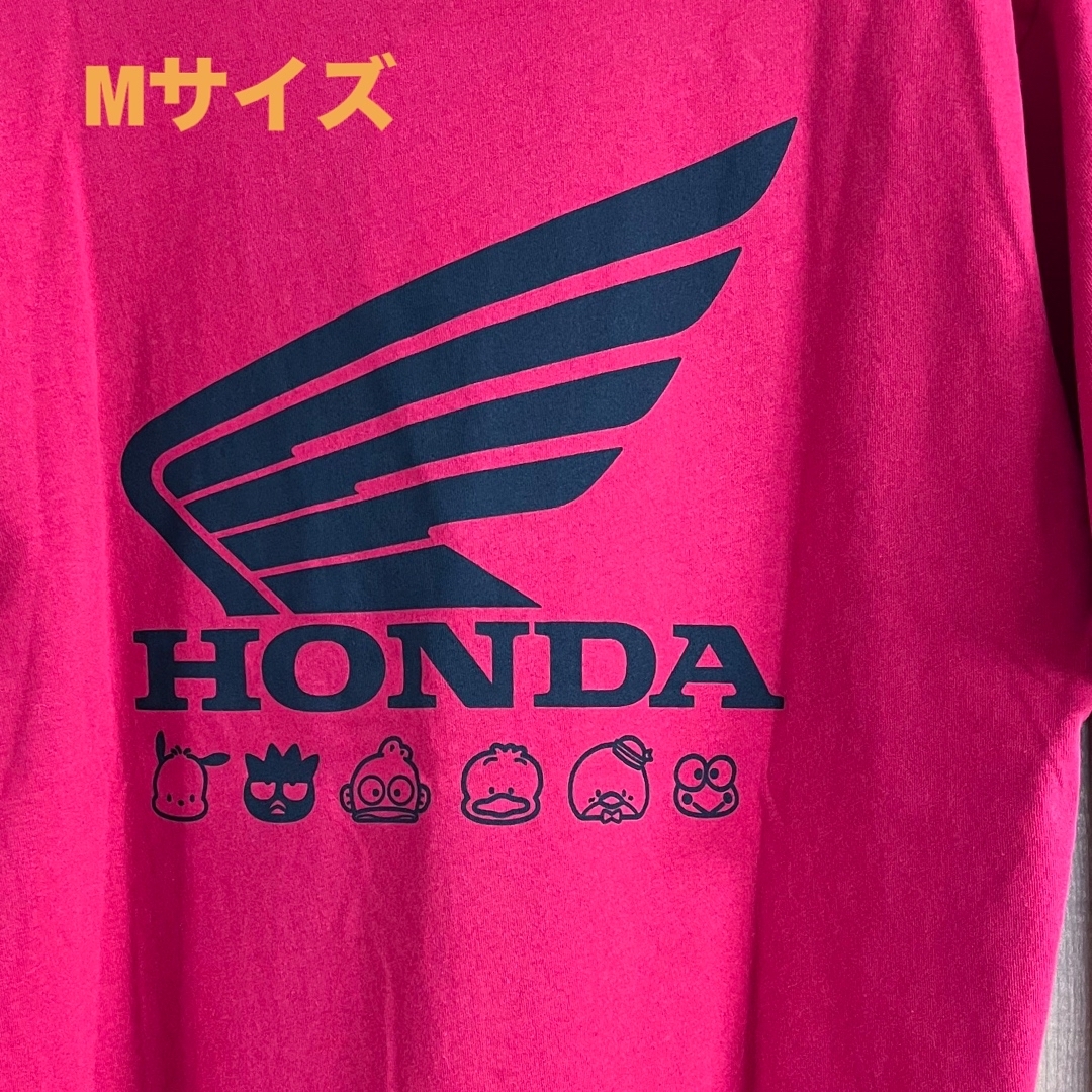 サンリオ(サンリオ)の【新品】ホンダ×サンリオ コラボTシャツ　Mサイズ　レッド メンズのトップス(Tシャツ/カットソー(半袖/袖なし))の商品写真