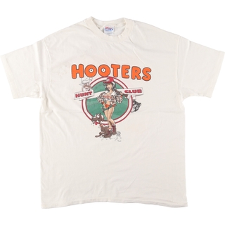 ヘインズ(Hanes)の古着 90年代 ヘインズ Hanes HOOTERS フーターズ アドバタイジングTシャツ USA製 メンズXL ヴィンテージ /eaa442973(Tシャツ/カットソー(半袖/袖なし))