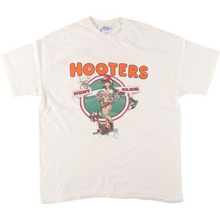 ヘインズ(Hanes)の古着 90年代 ヘインズ Hanes HOOTERS フーターズ アドバタイジングTシャツ USA製 メンズXL ヴィンテージ /eaa442973(Tシャツ/カットソー(半袖/袖なし))