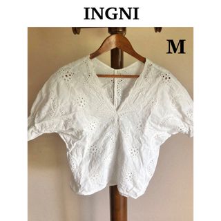 INGNI - 匿名配送　INGNI  イング　コットンレース　半袖　カットソー　ホワイト