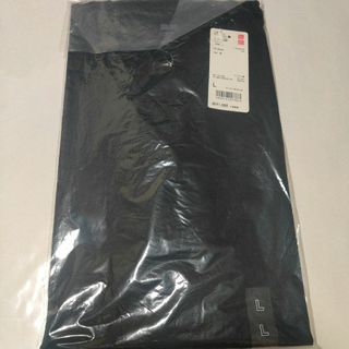 ユニクロ(UNIQLO)の▲ ユニクロ　スピーマコットンVネックT　Black 半袖サイズ L(Tシャツ/カットソー(半袖/袖なし))