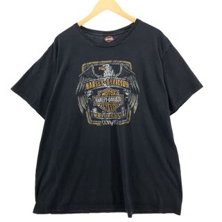 ハーレーダビッドソン(Harley Davidson)の古着 ビッグサイズ ハーレーダビッドソン Harley-Davidson モーターサイクル バイクTシャツ メンズXXXL  /eaa410388(Tシャツ/カットソー(半袖/袖なし))