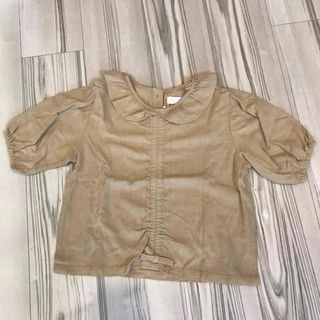 ザラキッズ(ZARA KIDS)の未使用！【ZARA】ZARAKIDS ザラ 半袖 襟付き ベージュ サイズ104(Tシャツ/カットソー)