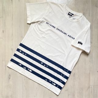 HELLY HANSEN - Tシャツ　ヘリーハンセン　沖縄　マンタ　Mサイズ　ホワイト　ストライプ