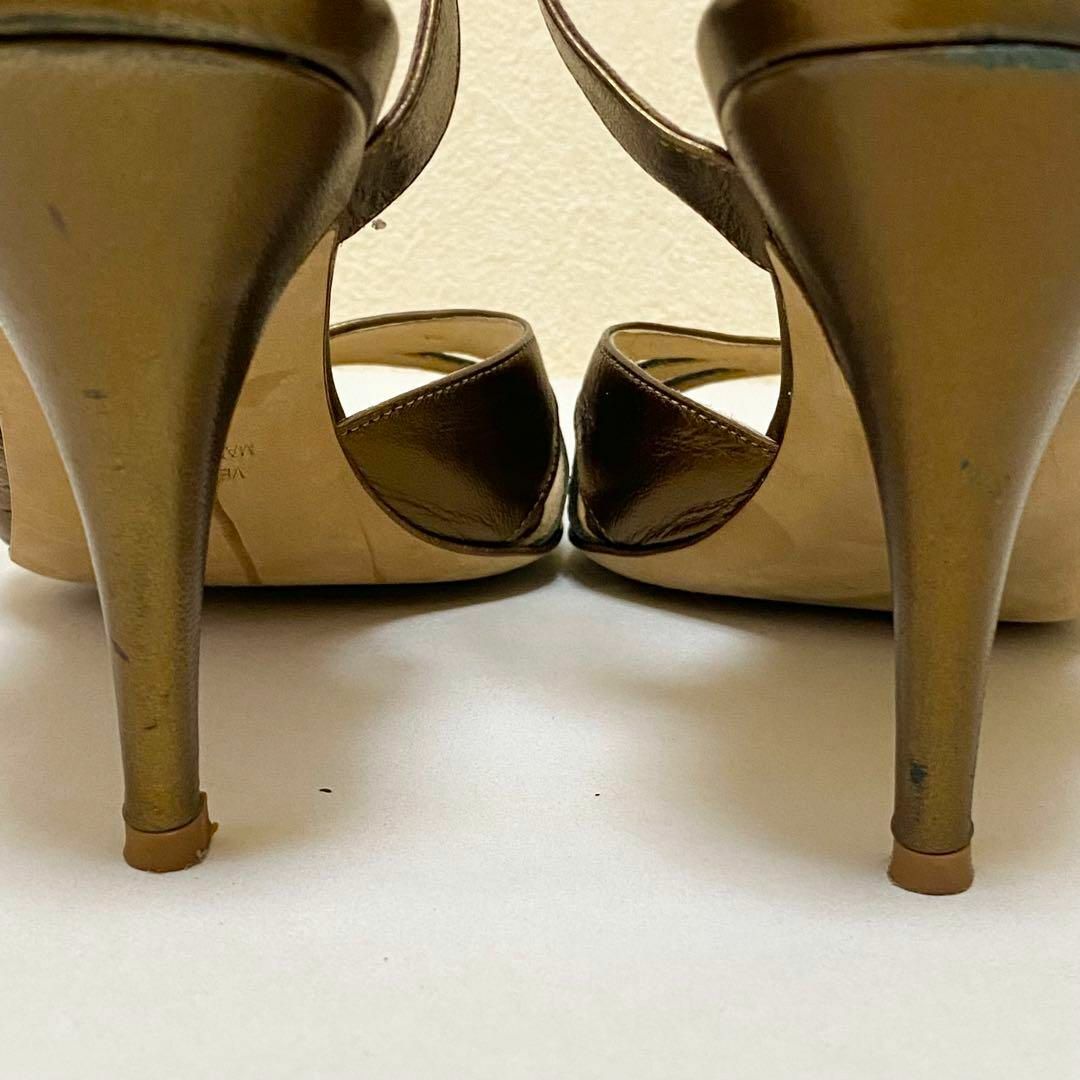 BARNEYS NEW YORK(バーニーズニューヨーク)のバーニーズニューヨーク　本革　イタリア製　バックストラップ　ピンヒールサンダル レディースの靴/シューズ(サンダル)の商品写真
