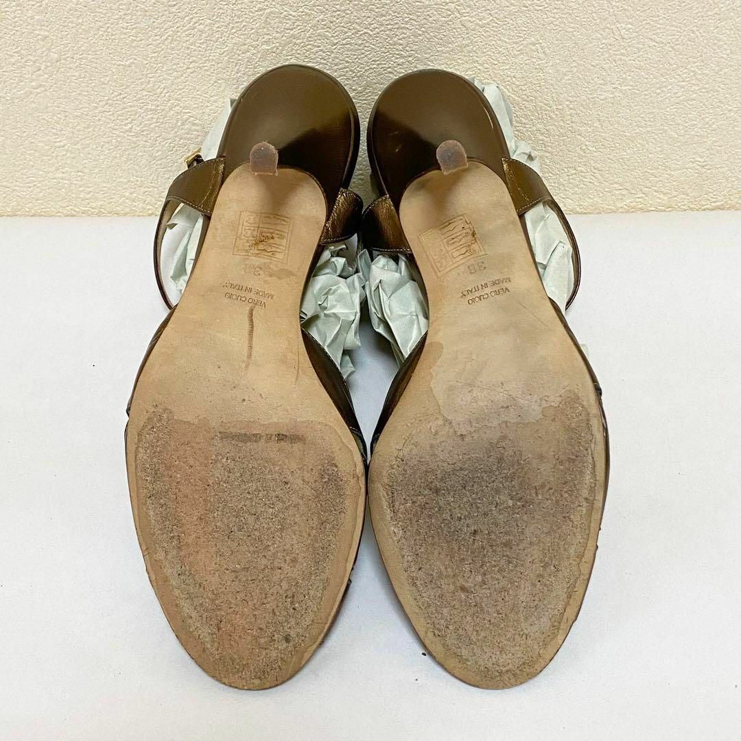 BARNEYS NEW YORK(バーニーズニューヨーク)のバーニーズニューヨーク　本革　イタリア製　バックストラップ　ピンヒールサンダル レディースの靴/シューズ(サンダル)の商品写真