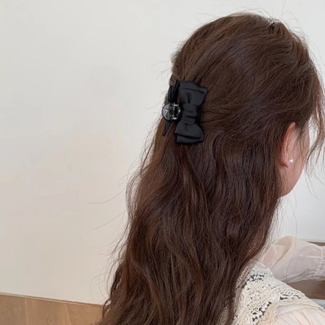 ヘアクリップ　ミニリボン　クリップ　ヘアアレンジ　ガーリー　韓国　オルチ　セット レディースのヘアアクセサリー(バレッタ/ヘアクリップ)の商品写真