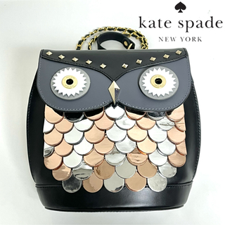 ケイトスペードニューヨーク(kate spade new york)のレア Kate Spade フクロウ スタッズ レザー ショルダーバッグ(ショルダーバッグ)